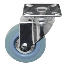 Møbelhjul dreibart med plate grå 75 mm